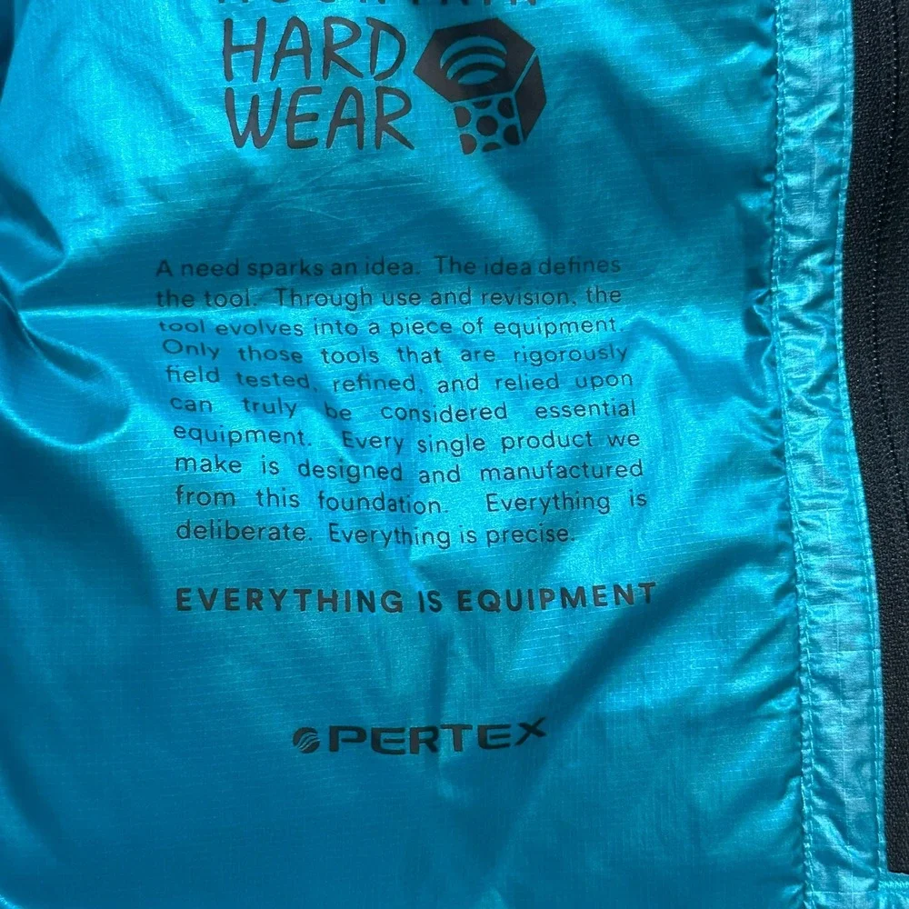 Mountain Hardwear 800 Down Jacket Womens Blue Size Medium Puffer Pertex - Picture 6 of 8